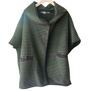ANTHROPOLOGIE | Eva Franco Green Houndstooth Cape - XS/S
